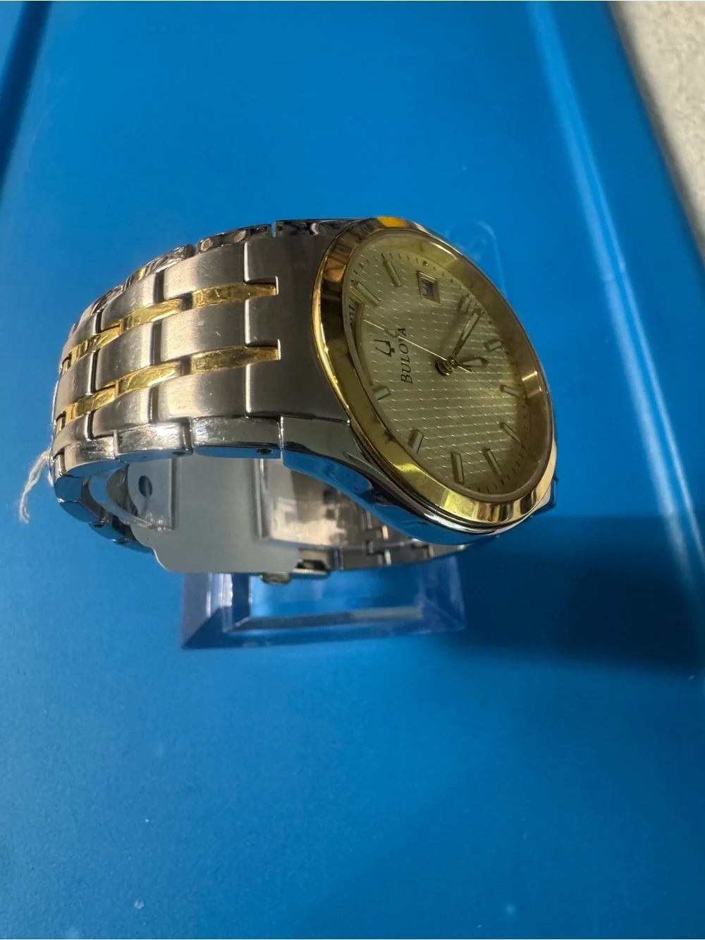 Bulova Gold and Silver Men's Day-Date Watch